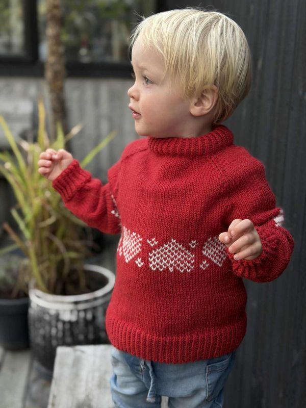 Julekorg-genser (strikkepakke)