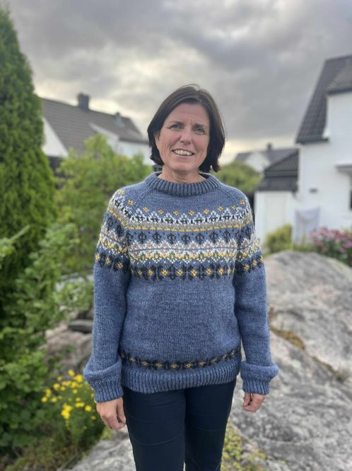 Hovedbilde Topdals-genser (strikkepakke)